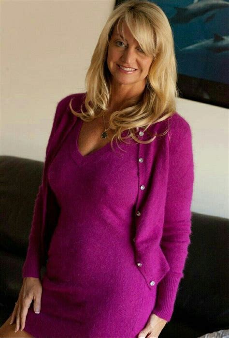 Classy Woman In A Purple Sweater