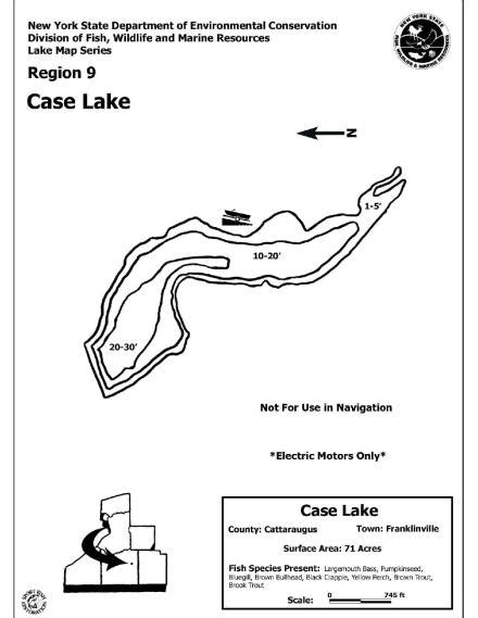 Case Lake Contour Map Region 9 Nysdec