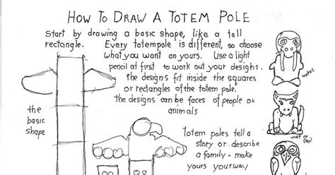 how to draw a totem pole with pictures and instructions on the front page,