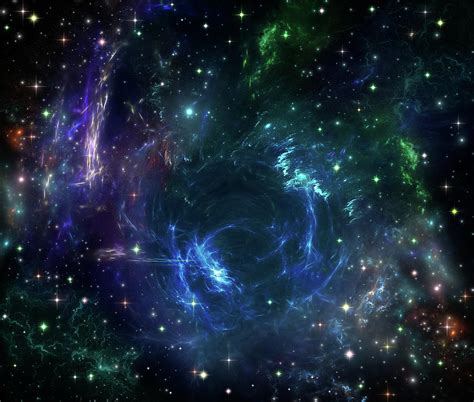 Galaxy Nebula Space Digital Art By Veronika Limonov