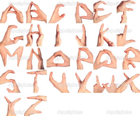 Hand Sign Language Alphabet — Stock Photo © Pahal 7426081