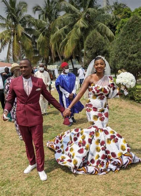 Nigerian Bride Wears Ankara Dress To Her White Wedding Photos
