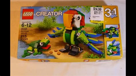 Lego 31031 Creator 3 In 1 Rainforest Animals Lizard Bird Fish Biult