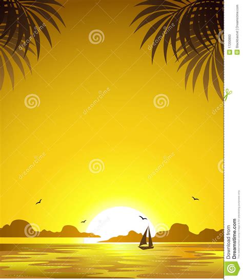 Golden Sunset Stock Vector Illustration Of South Peace 17200893