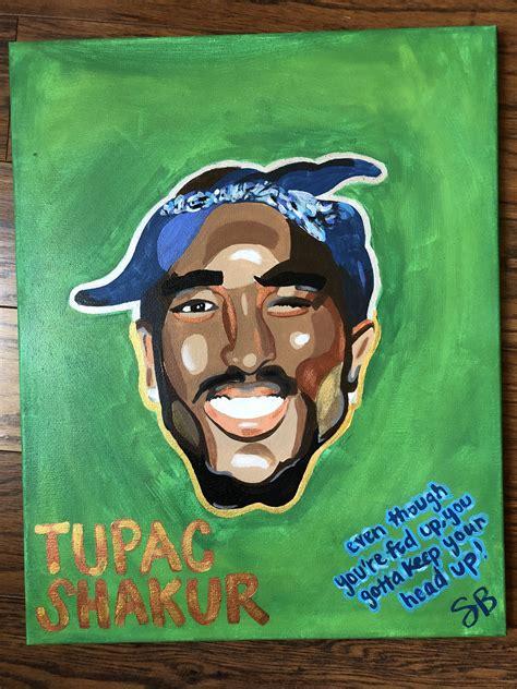 Tupac Shakur Acrylic Painting 16x20 Canvas Custom Artwork Painting