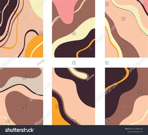 Abstract Modern Templates Nude Neutral Tones Stock Vector Royalty Free