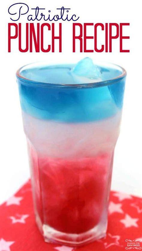 Patriotic Punch Recipe Red White And Blue Kids Drink