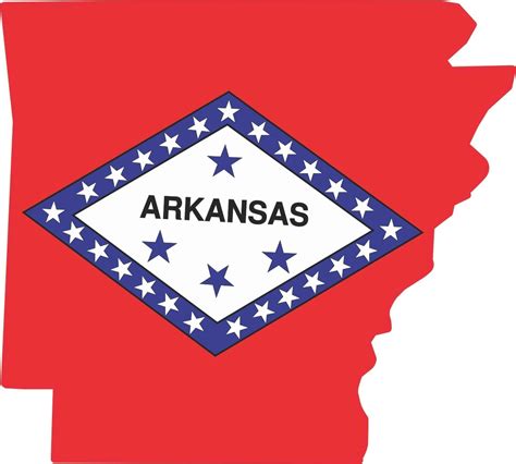 4x3.5 Die Cut Arkansas State Flag Bumper Sticker Vinyl State Vehicle ...