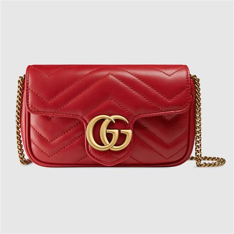 Gucci Gg Marmont Super Mini Leather Shoulder Bag