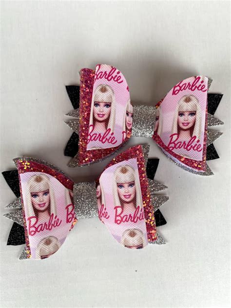 Barbie Hair Bows Character Bows Luxury Hair Bows Faux Etsy