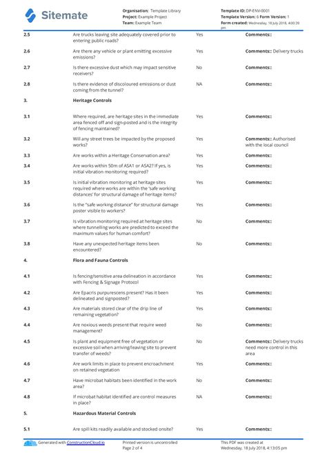 the environmental auditing process what are the different types