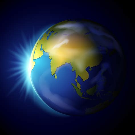 Planet Earth On Blue Background 297178 Vector Art At Vecteezy