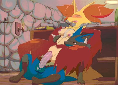 rule 34 2016 animated anthro balls blush book breasts candle delphox female lucario male