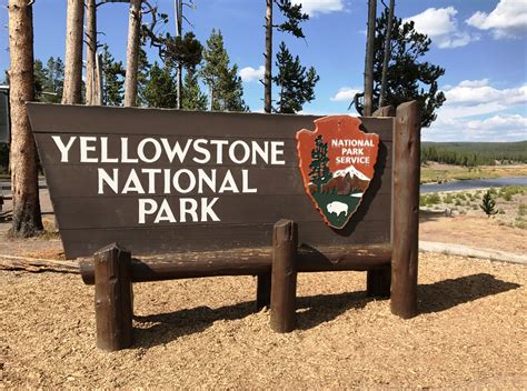The Iconic Entrance Sign To Yellowstone National Park A Very Popular