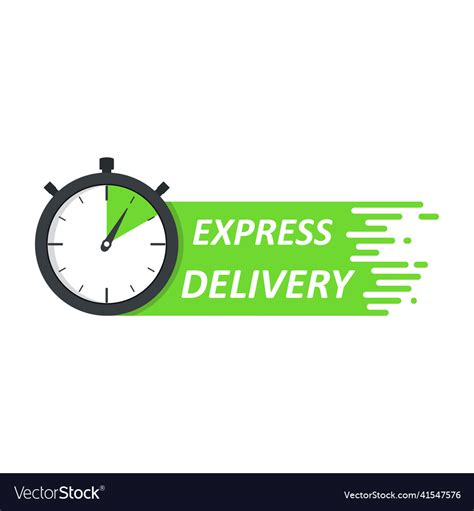 Express Delivery Green Logo Concept Royalty Free Vector