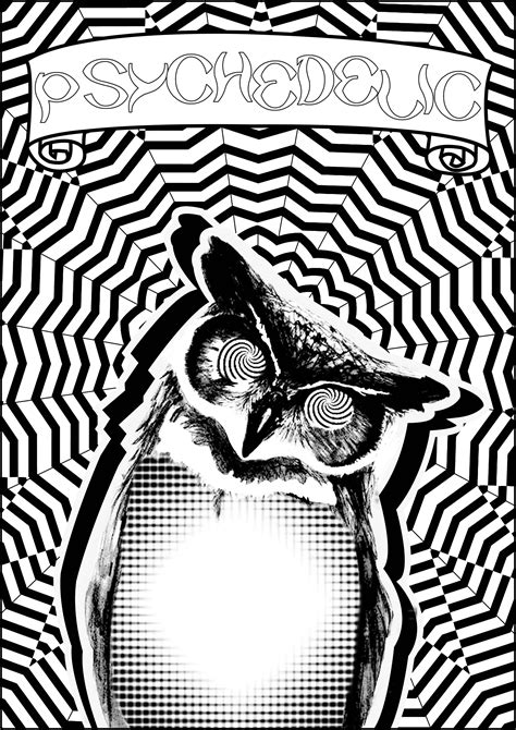 Psychedelic - Psychedelic Adult Coloring Pages