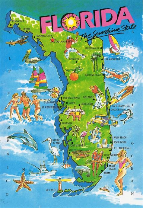 Florida Map | Map of florida, Florida travel, Florida