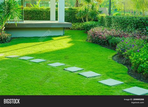 Pathway Gardengreen Image And Photo Free Trial Bigstock
