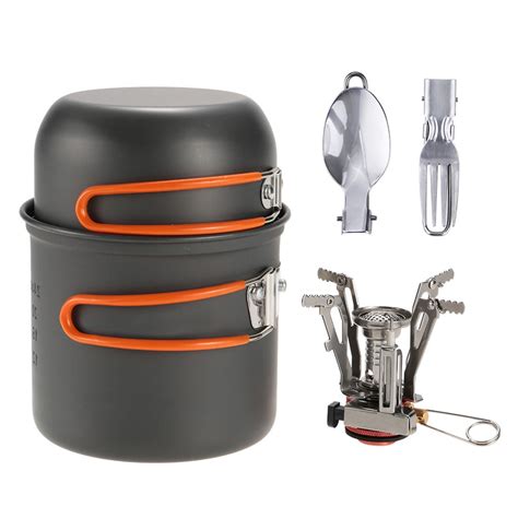 Camping And Hiking 1 Set Portable Camping Cook Cooking Cookware Pots Set