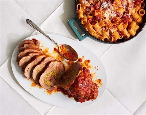 From cook times to our favorite rubs. Pork Shoulder Braciola with Ragù Recipe | Bon Appétit