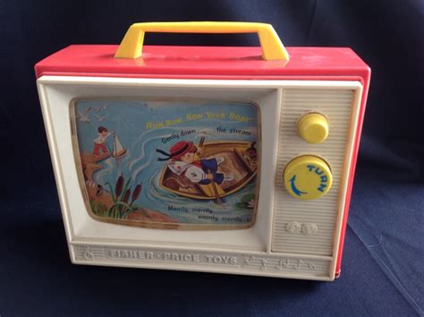 Fisher Price Two Tune Giant Screen Music Box Tv 1966 Vintage