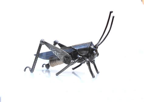 Metal Sculpture Grasshopper Insect Figurine Welded Insect Etsy