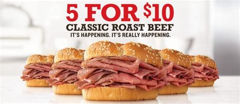 Arbys 5 For 10 Classic Roast Beef Sandwiches Deal Is Back The Fast Food Post