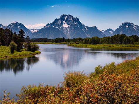 National Park Grand Teton Oxbow Bend Snake River In Yellowstone Usa