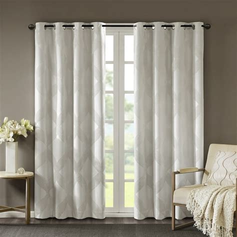Home Essence Byron Ogee Knitted Jacquard Total Blackout Curtain Panel