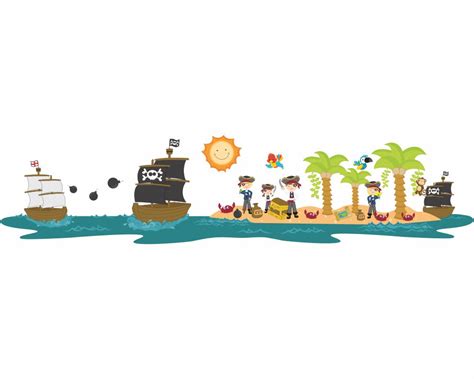 Von erfurt in prospekten von geschäften aus ihrer umgebung auf kaufda.de. Pirateninsel Piraten Piratenschiff Wandtattoo Kinderzimmer Wandaufkleber | eBay