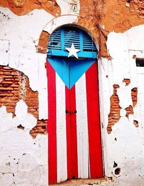 Painted Puerto Rico Flag In Door Of Building In Calle San José Puerto Rico Trip Puerto Rico