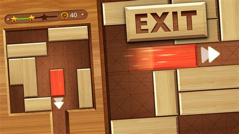 Exit Unblock Red Wood Block Logic Game Play Online At Simplegame