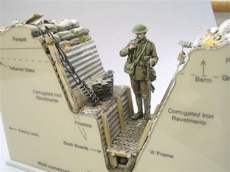 Detailed Military Models Of Wwi Trench Warfare By Andy Belsey