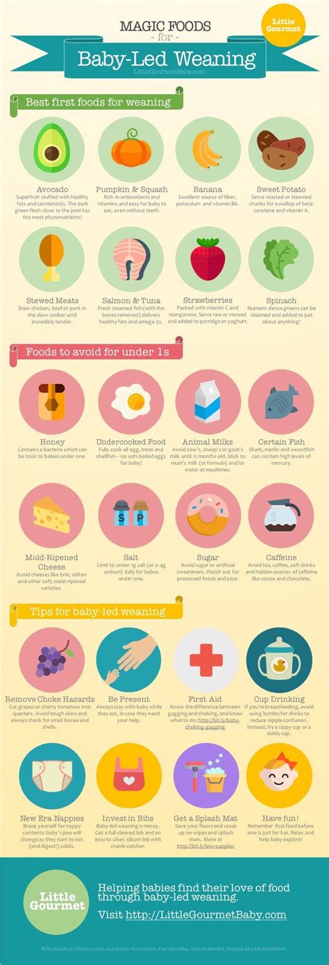 Check out our baby food chart to get a quick idea, how to feed your baby, and some easy baby food recipes. The Magic List of Baby-Led Weaning Foods [INFOGRAPHIC ...