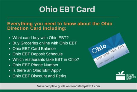 You can find directions for your local snap food stamp office here. Ohio EBT Card Questions and Answers - Food Stamps EBT