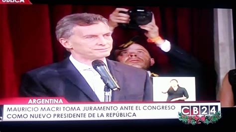 El mandatario participará como invitado especial en la conmemoración del bicentenario de la. Macri juramenta como Presidente de Argentina - YouTube