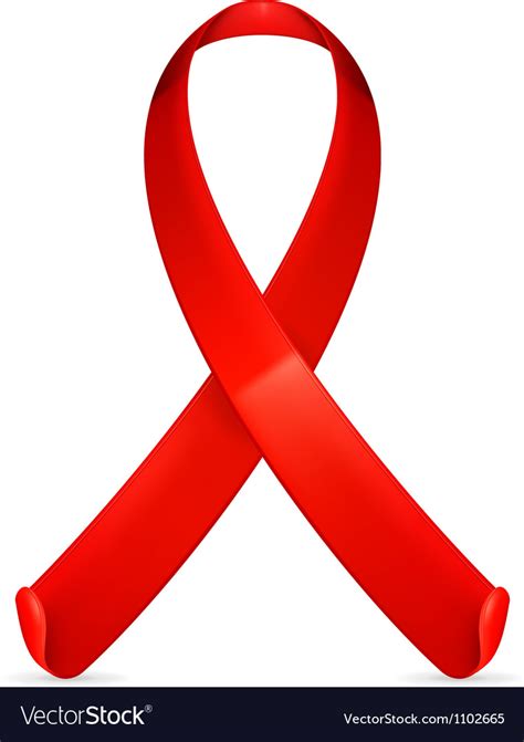 Aids Red Ribbon Royalty Free Vector Image Vectorstock
