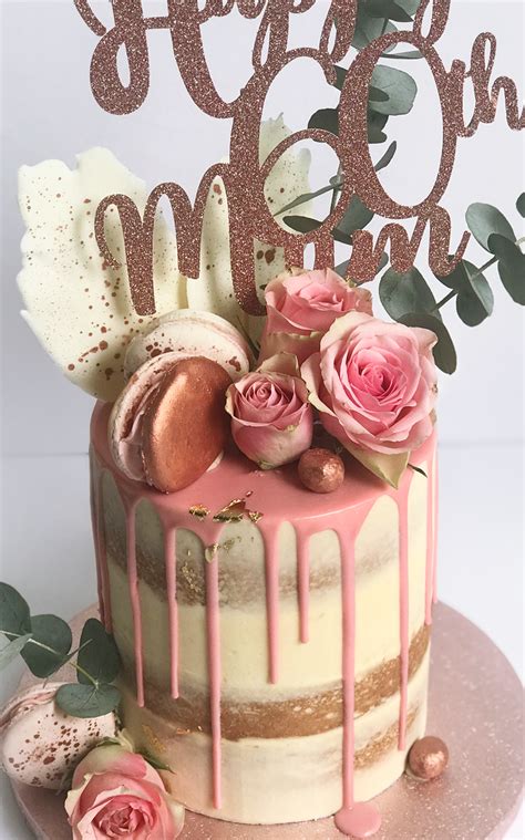 60th Birthday Cake Luxury Drip Cakes Antonias Cakes Merseyside
