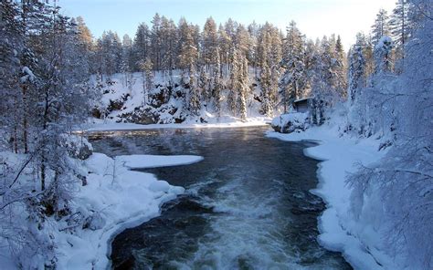 Winter River Backgrounds