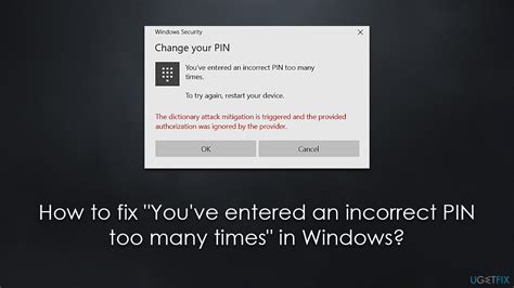 How To Fix Youve Entered An Incorrect Pin Too Many Times In Windows