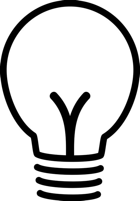 Light Bulb Variant Outline Comments Bombilla Blanca Png Clipart