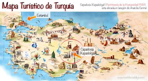 Mapa Turistico Turquía Mochileros De Lujo
