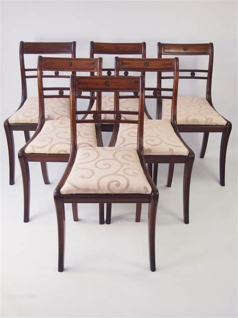 Set 6 Regency Mahogany Dining Chairs Antiques Atlas