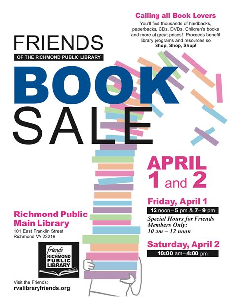 Friends Spring Book Sale Friends Of The Richmond Public Library