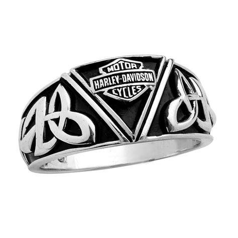 Harley Davidson® Biker Wedding Band Sterling Silver Celtic Design By