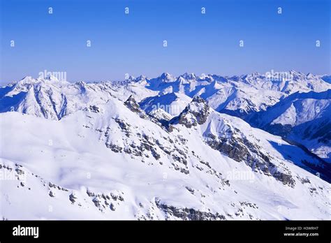 Austria Tyrol St Anton In The Mountain Arl Lechtal Alps Winter