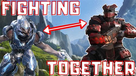 Halo Infinite Brutes And Elites Fighting Together Youtube