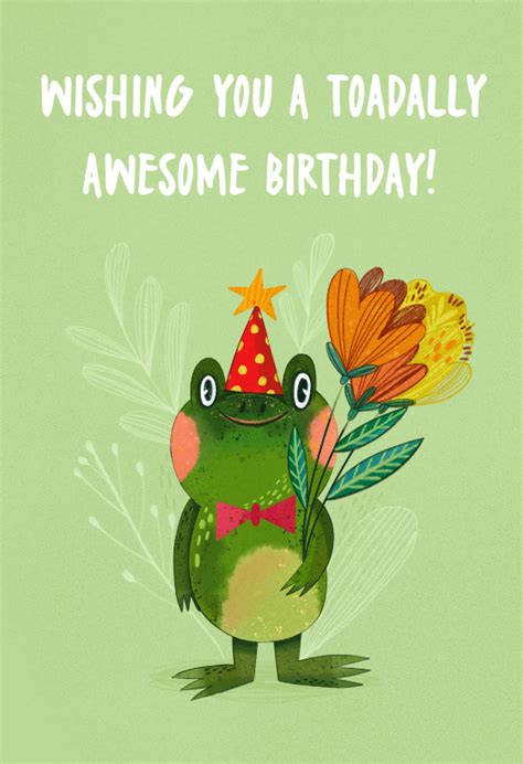 Frog Birthday Card Printable Printable Templates Free