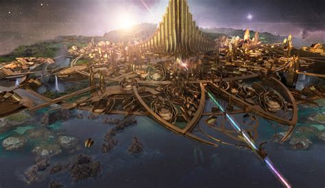 Asgard Concept Art Vance Kovacs Fantasy City