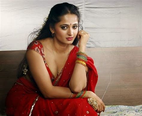 Anushka Shetty Red Saree Is Very Sexy Veethi